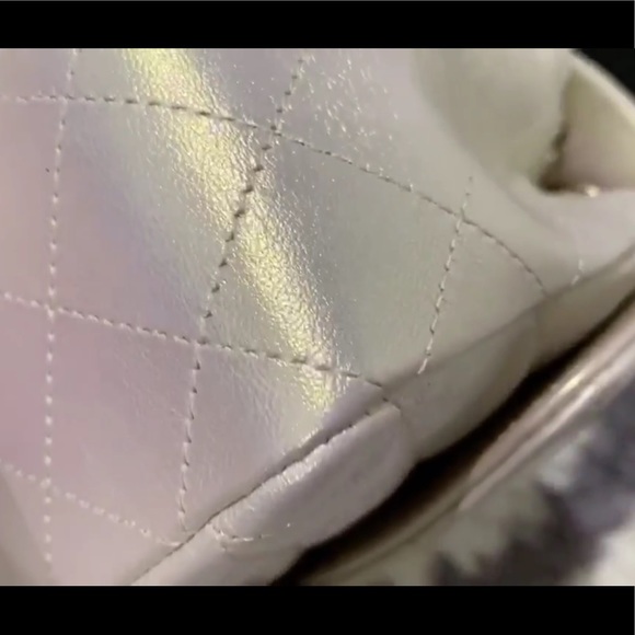 Chanel Ivory Iridescent Mini Rectangle Bag - Picture 7 of 8